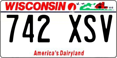 WI license plate 742XSV