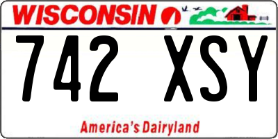 WI license plate 742XSY