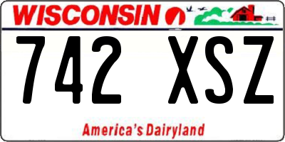 WI license plate 742XSZ