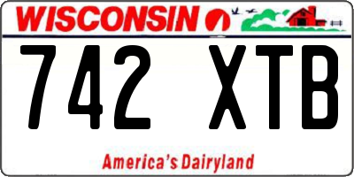 WI license plate 742XTB