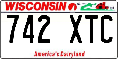 WI license plate 742XTC
