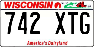 WI license plate 742XTG