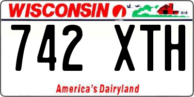 WI license plate 742XTH