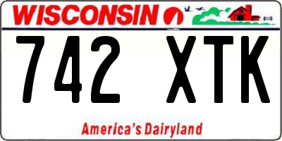 WI license plate 742XTK