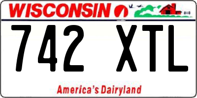 WI license plate 742XTL
