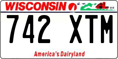 WI license plate 742XTM
