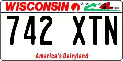 WI license plate 742XTN