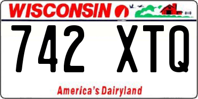 WI license plate 742XTQ