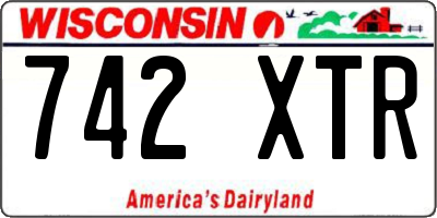 WI license plate 742XTR