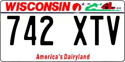 WI license plate 742XTV