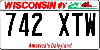 WI license plate 742XTW