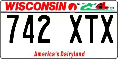 WI license plate 742XTX