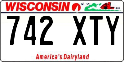 WI license plate 742XTY