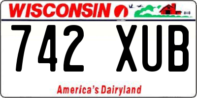 WI license plate 742XUB