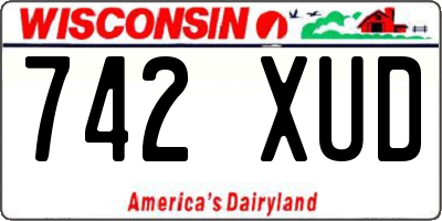 WI license plate 742XUD