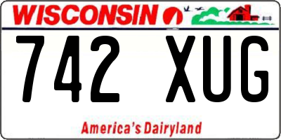 WI license plate 742XUG