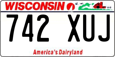 WI license plate 742XUJ