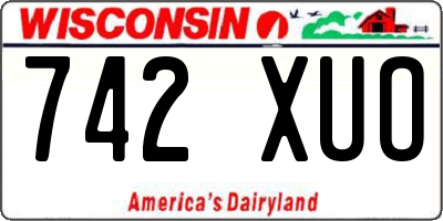 WI license plate 742XUO