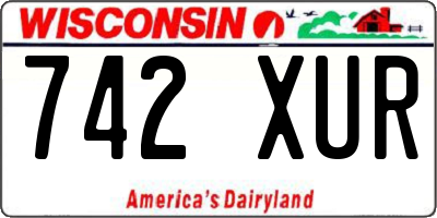 WI license plate 742XUR