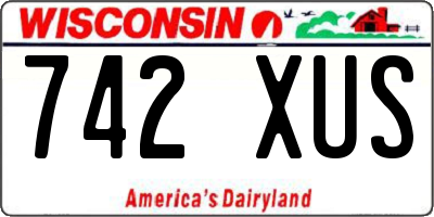 WI license plate 742XUS