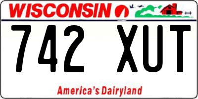 WI license plate 742XUT