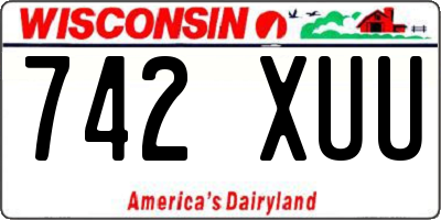 WI license plate 742XUU