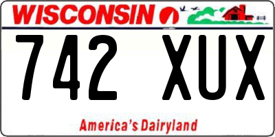 WI license plate 742XUX