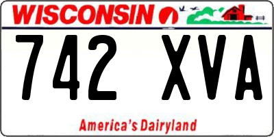 WI license plate 742XVA