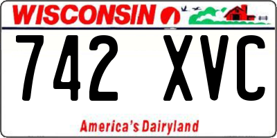 WI license plate 742XVC