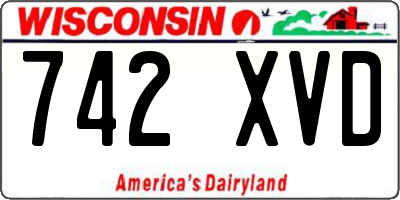 WI license plate 742XVD