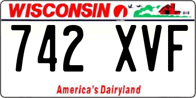 WI license plate 742XVF