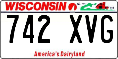 WI license plate 742XVG