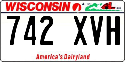 WI license plate 742XVH