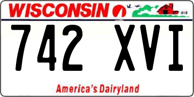 WI license plate 742XVI