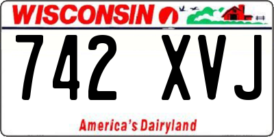 WI license plate 742XVJ