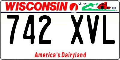 WI license plate 742XVL