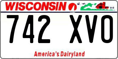 WI license plate 742XVO