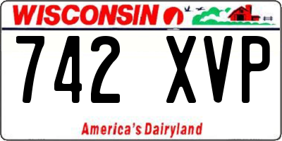 WI license plate 742XVP