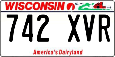 WI license plate 742XVR