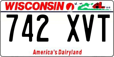 WI license plate 742XVT