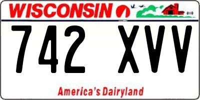 WI license plate 742XVV