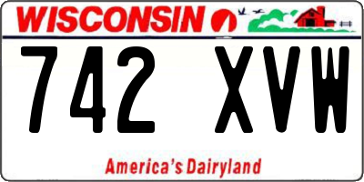 WI license plate 742XVW