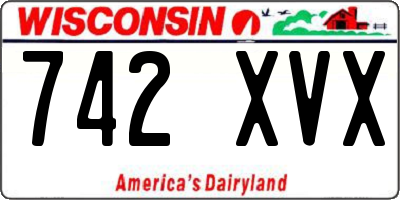 WI license plate 742XVX