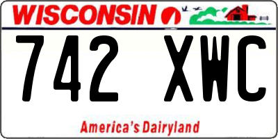 WI license plate 742XWC