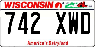 WI license plate 742XWD