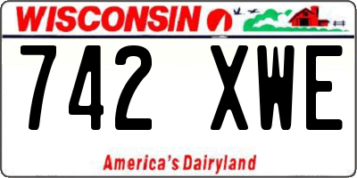 WI license plate 742XWE