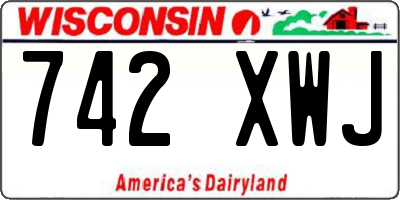 WI license plate 742XWJ