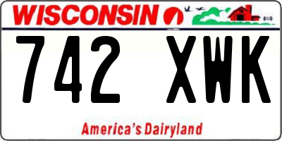 WI license plate 742XWK