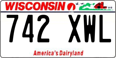 WI license plate 742XWL