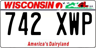 WI license plate 742XWP